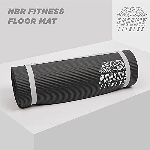 Phoenix Spor Egzersiz NBR Spor Yoga Mat-Çift Taraflı Anti Kayma Yüksek Yoğunluklu Kat Mat - 185x61 cm - 15mm Ekstra Kalın spor