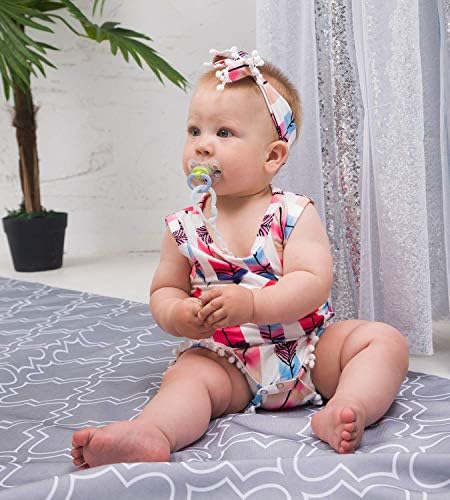 Yenidoğan Toddler Bebek Kız Çiçek Kolsuz Bodysuit Romper Tulum Kıyafet Seti günlük kıyafetler Kafa Bandı ile