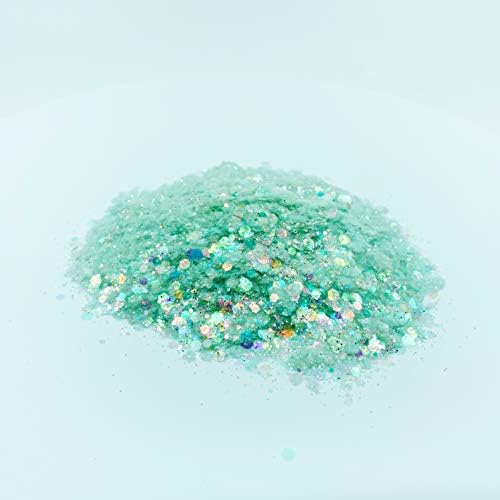 Nane Tıknaz Yeşil Glitter Mix, Tırnak Glitter, Reçine tumblers için Tırnak Sanat El Sanatları ve Solvent Dayanıklı olduğunu (4