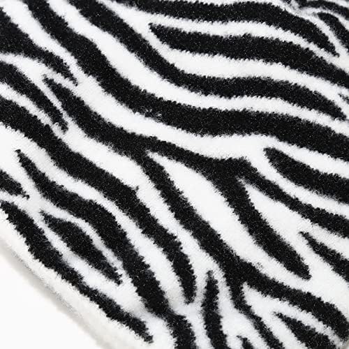 Zebra Baskı Bere Şapka Hayvan Desen Kafatası Kap Çift Katmanlı örme Şapka Beyaz