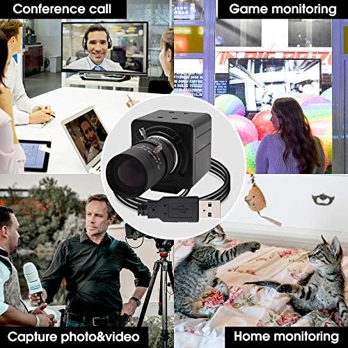 8MP Kamerası 5 - 50mm Değişken Odaklı Lens USB Kamera için Kapalı Açık Süper HD 3264X2448 Gömülü Kamera için Endüstriyel, USB